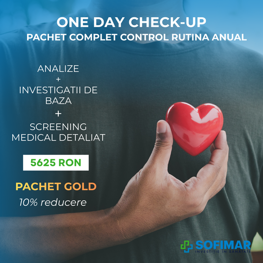 Pachet "One Day Gold" – Evaluare Medicală Completă (Femei & Bărbați)