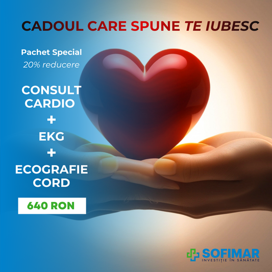 Pachet Cadou "Inimă Sănătoasă": Consult + EKG + Ecografie Cord